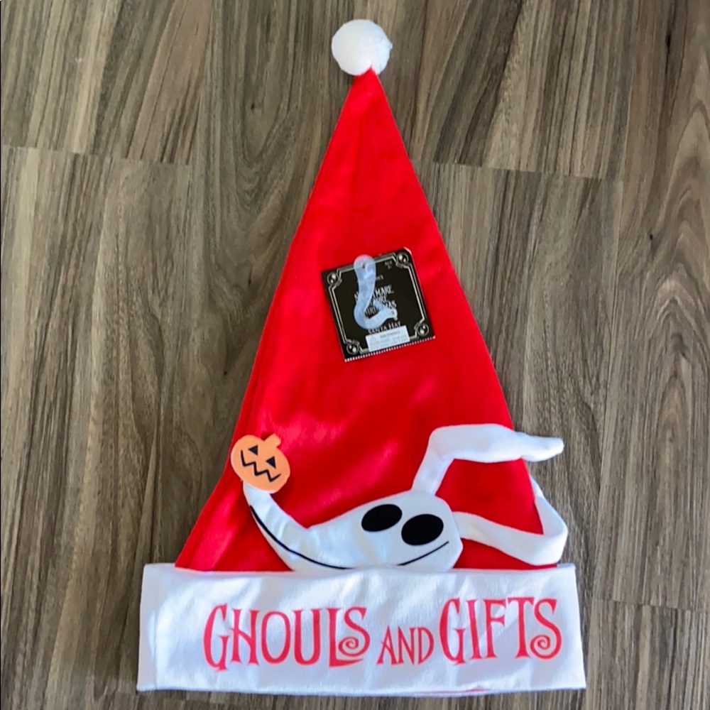 Nightmare Before Christmas Santa hat with Zero